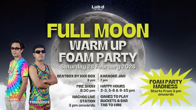 Full Moon Warm Up Foam Party