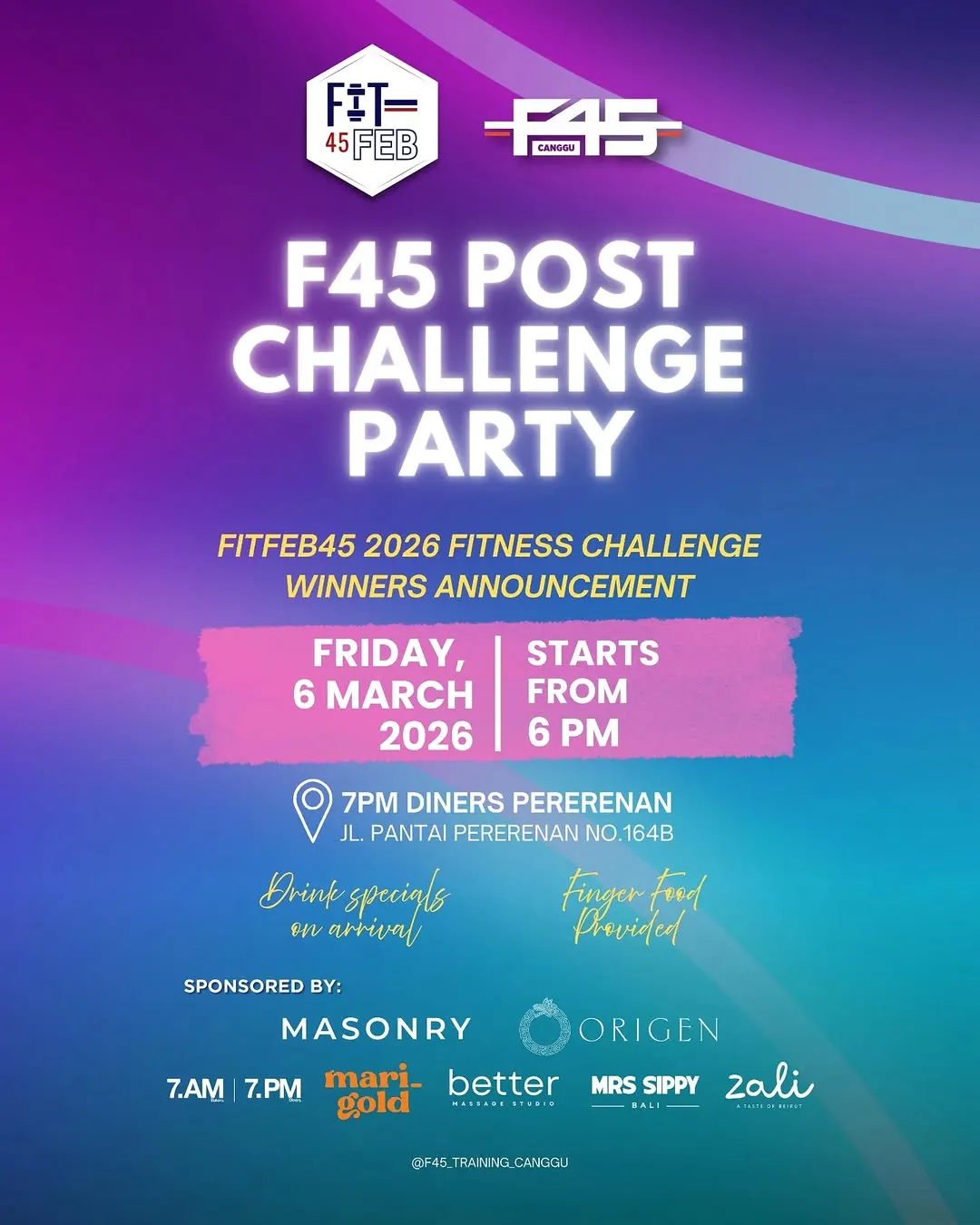 F45 Post Challenge Party