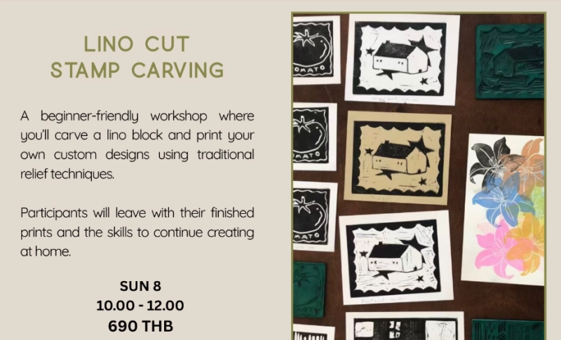Lino Cut Stamp Carving