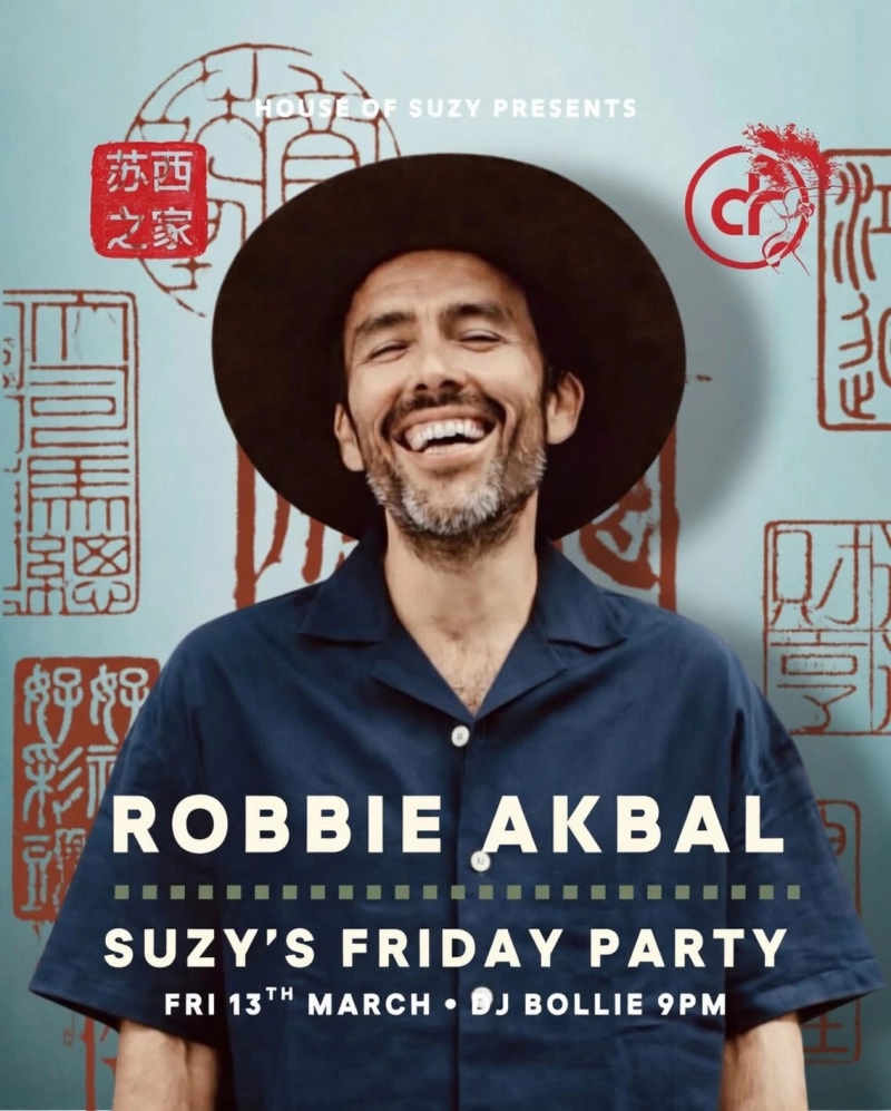 Suzys Friday Party with Robbie Akbal and DJ Bollie from 9PM