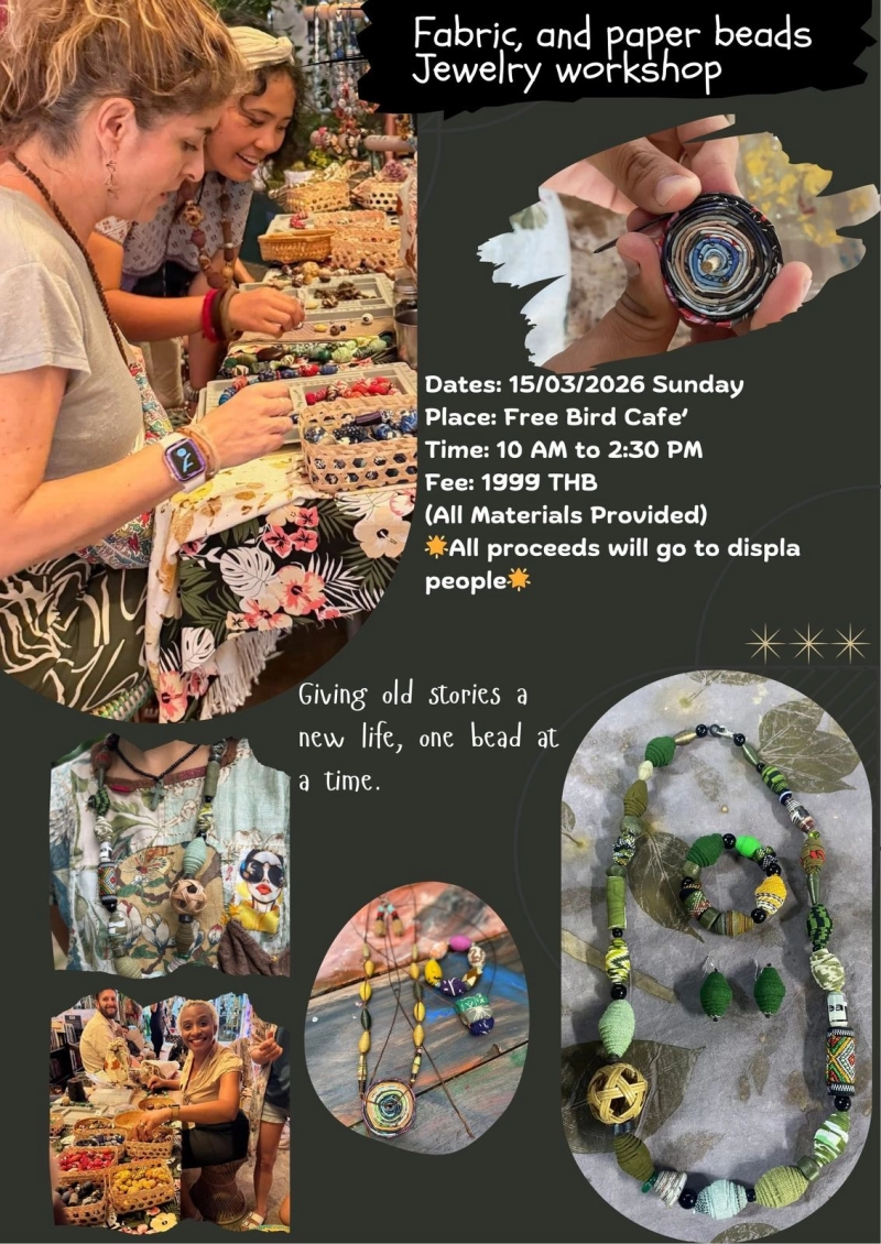 Jewelry Workshop: Fabric & Paper Beads