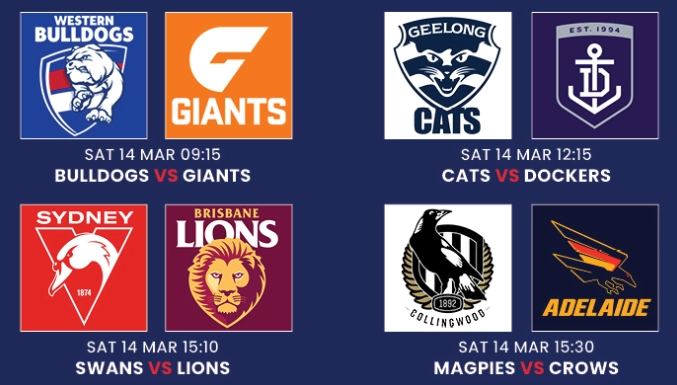 AFL - Round 1: Saturday Matches