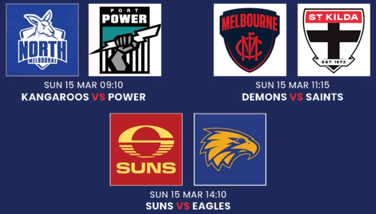 AFL - Round 1: Sunday Matches