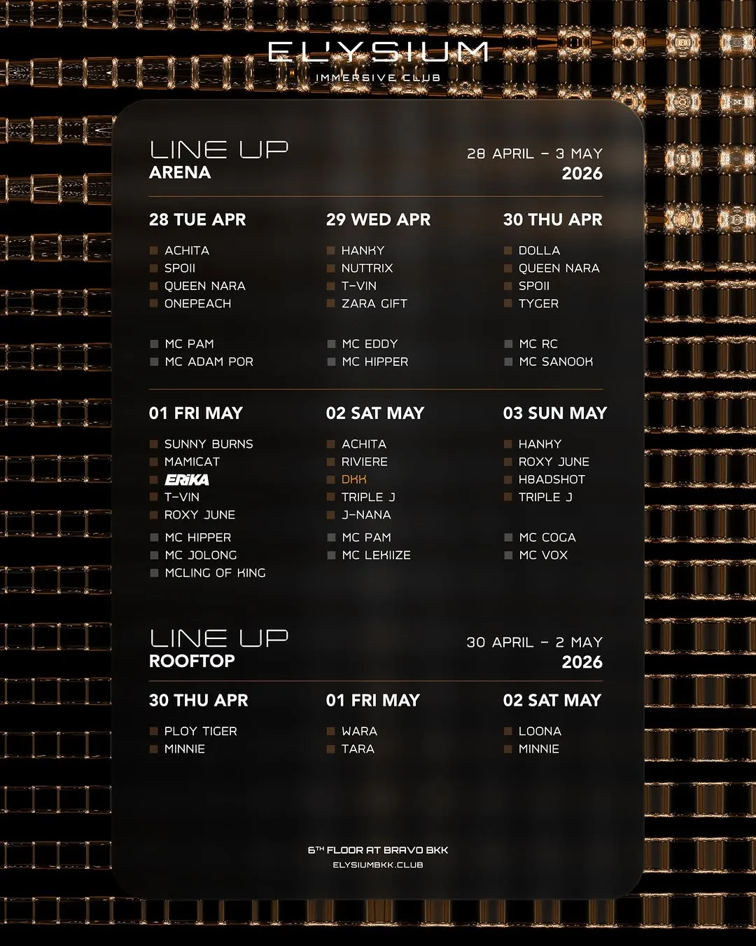 Thursday Night DJ Line-Up