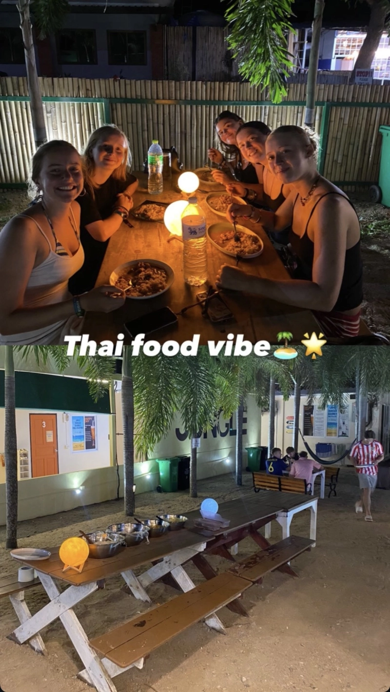 Thai food family dinner