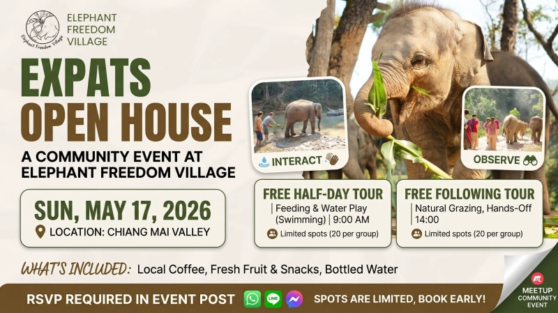 First-Ever Expat Open House - Free Tours At Elephant Freedom Village!