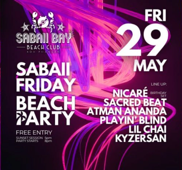 Sabaii Friday Beach Party