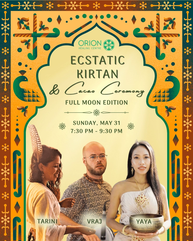 Ecstatic Kirtan & Cacao Ceremony (Full Moon Edition) w/ Vraj, Tarini & Yaya