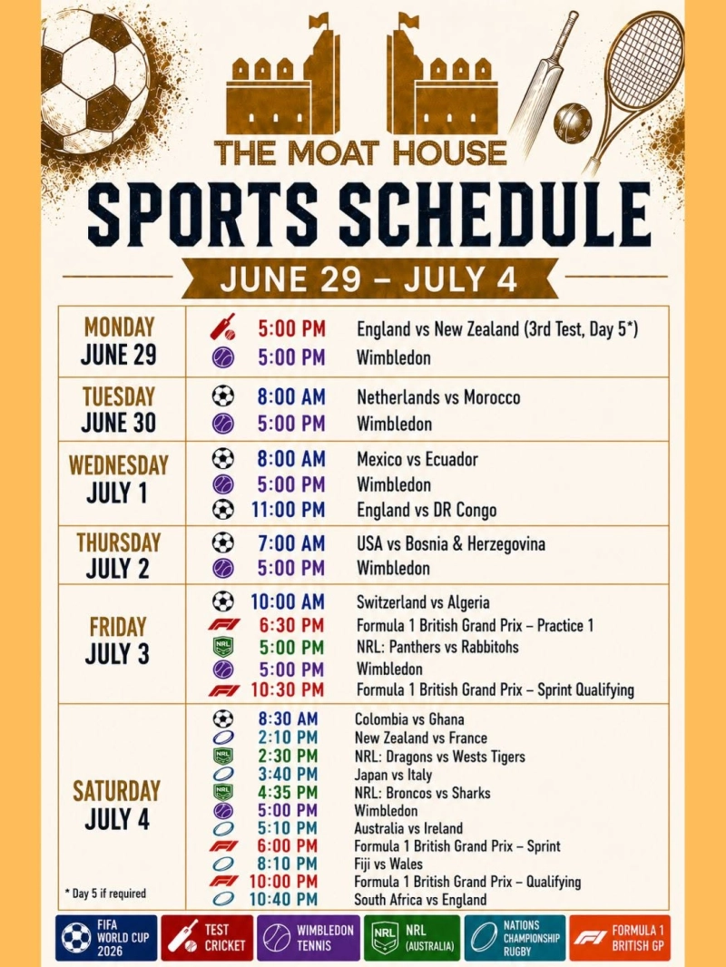 Friday Sport Schedule