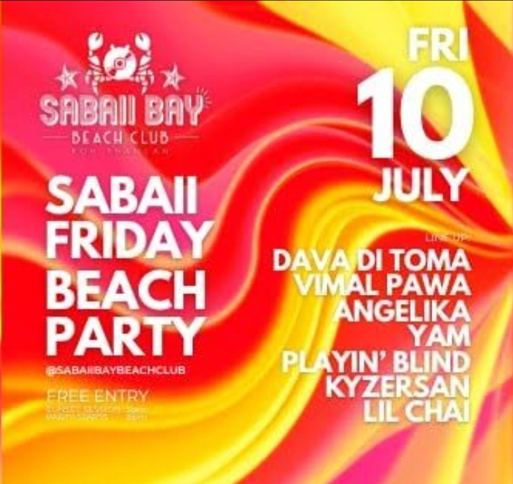 Sabaii Friday Beach Party