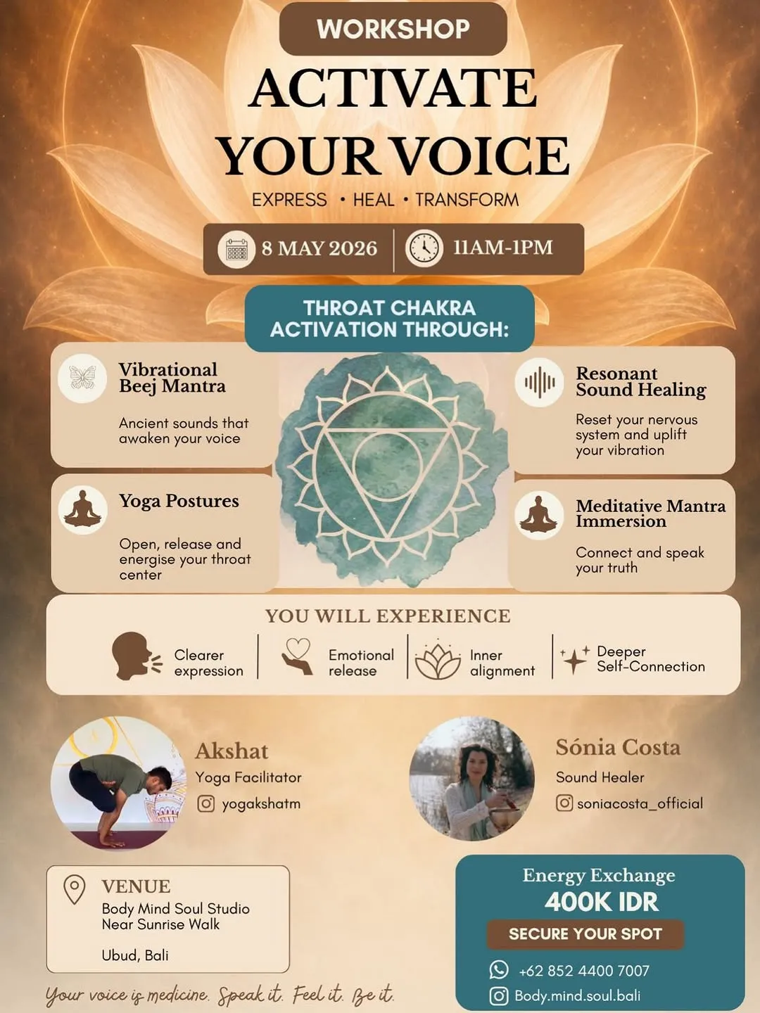 Throat Chakra Activation Workshop