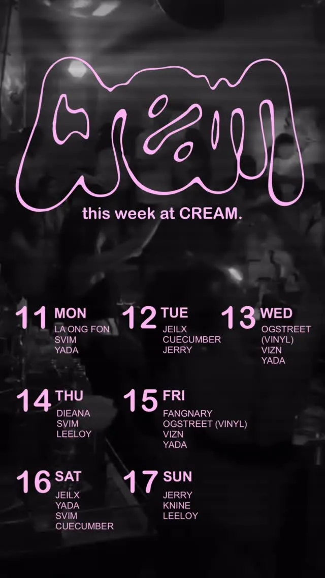 Cream Club DJ Line-Up