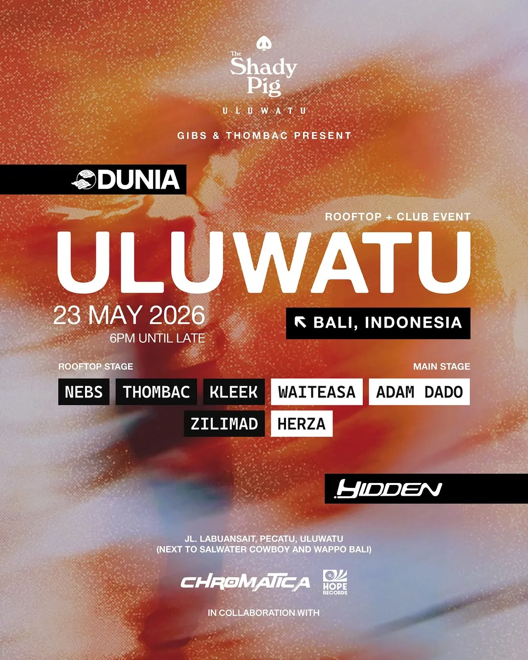 Chromaticabali Hope Records Hidden Bali Rooftop Party
