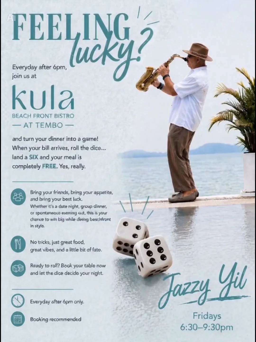 Friday Live Sax and Dice Game