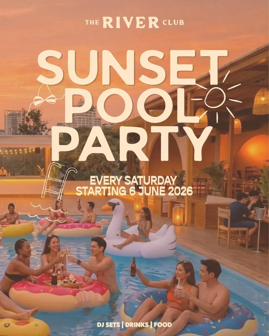 Sunset Pool Party