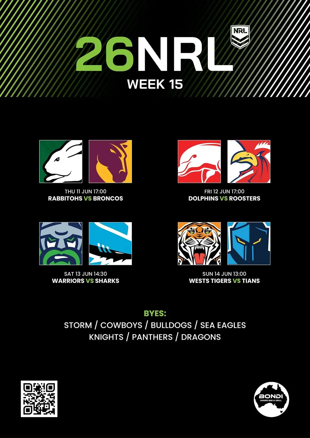 NRL Week 15 Viewing