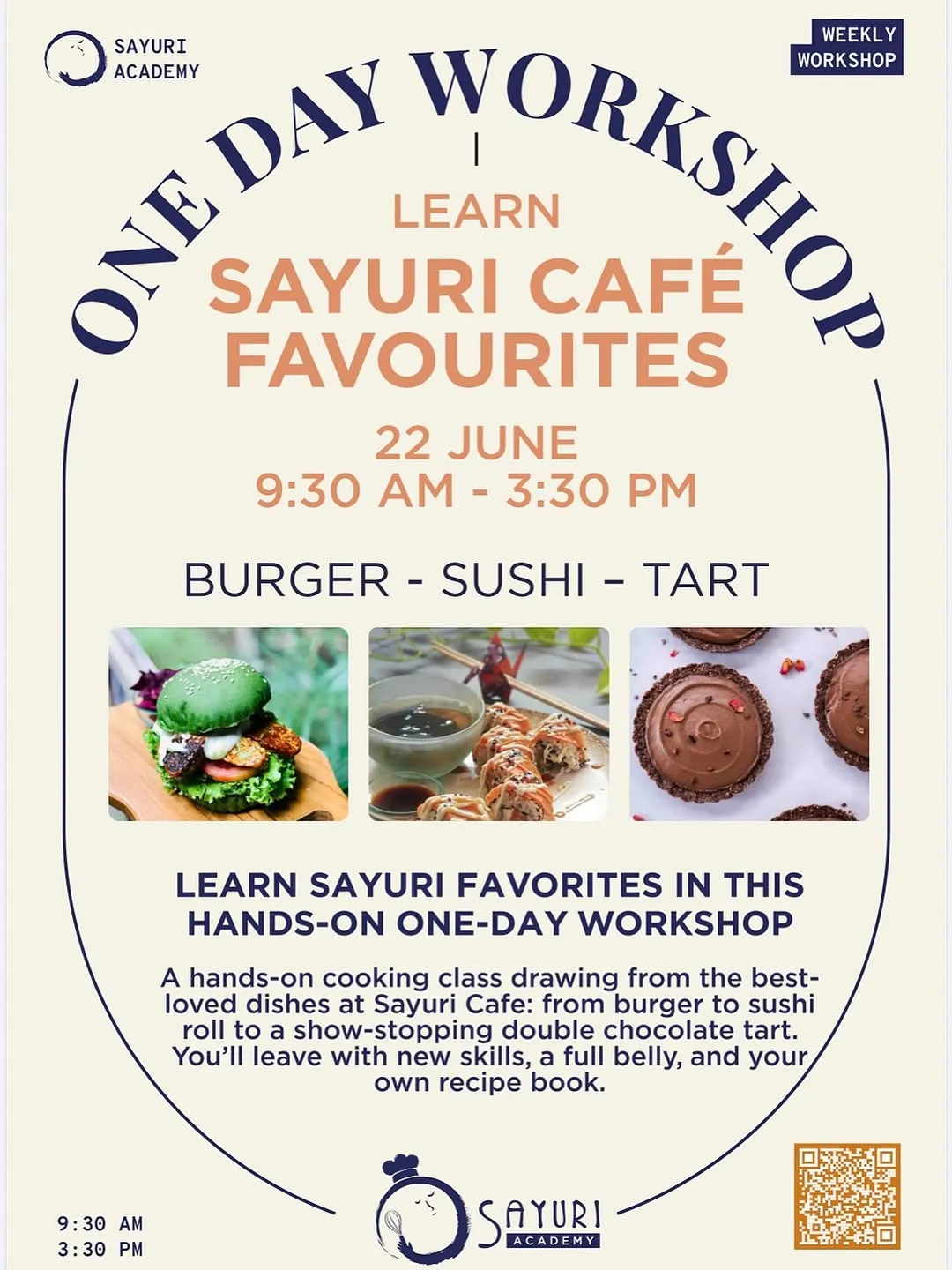 Sayuri Cafe Favourites Workshop